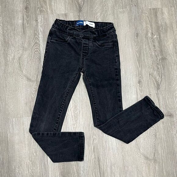 Old Navy Black Skinny Jeans Kids Size Medium 8 Girls Youth - Picture 2 of 6